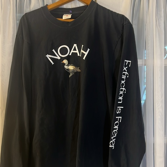 noah X feminist bird club long sleeve tee Unisex Large Black - Picture 2 of 10
